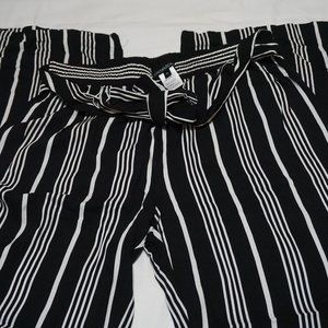 Cynthia Rowley Striped Tie Waist Pant